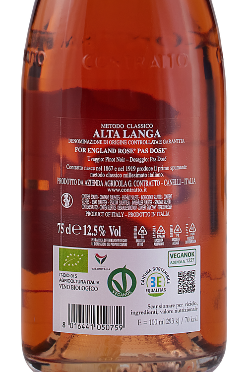 Alta Langa Rosé Pas Dosé For England Bio