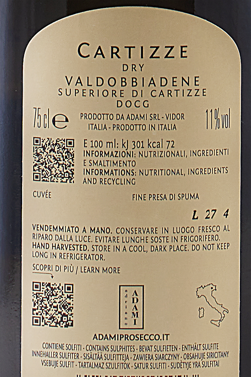 Prosecco Valdobbiadene Superiore Di Cartizze Dry