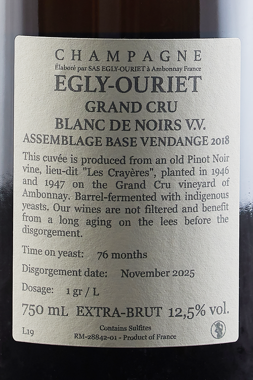 Champagne Grand Gru Blanc De Noirs Les Cray&eacute;res