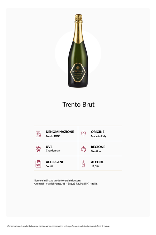 Box of 6 bottles bottiglie Trento Brut