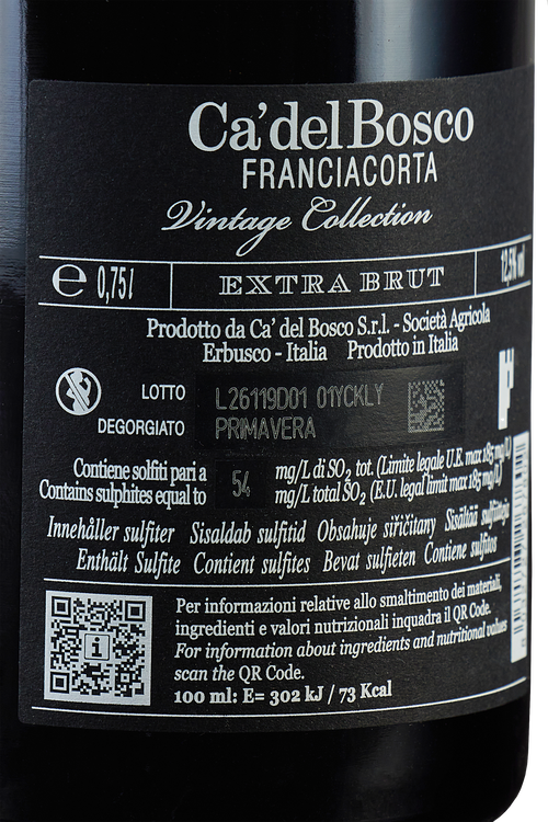 Franciacorta Extra Brut Vintage Collection