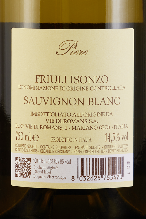 Friuli Isonzo Sauvignon Piere