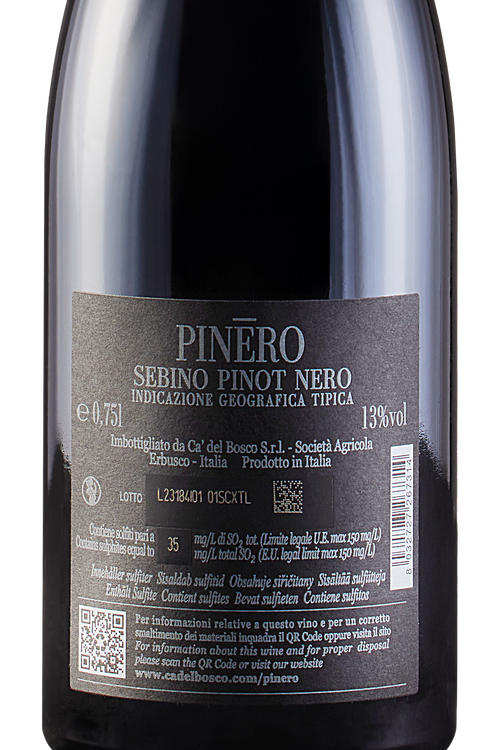 Sebino Rosso Pinot Nero Pinero