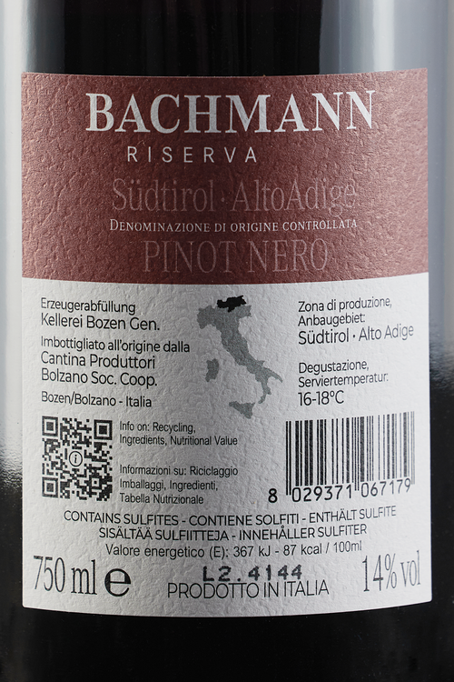 Alto Adige Pinot Nero Riserva Bachmann