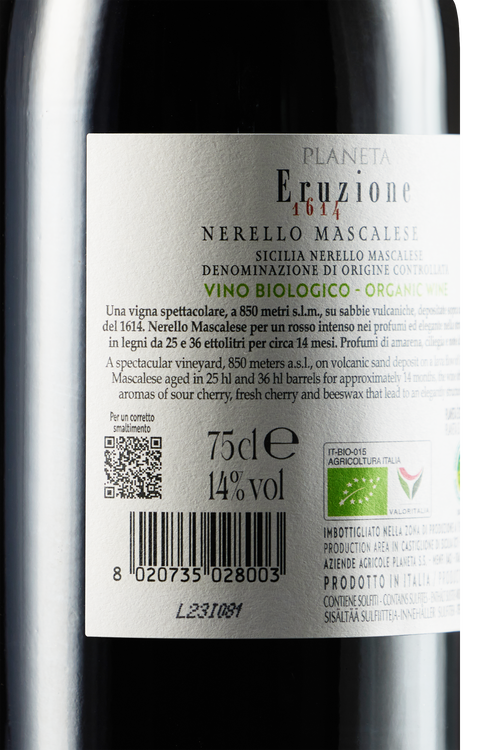 Sicilia Nerello Mascalese Eruzione 1614 Bio