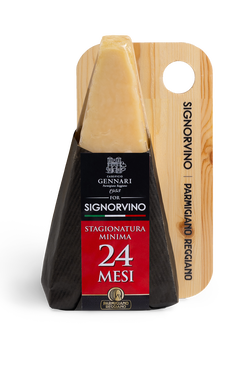 Parmigiano Reggiano 24 months with wooden cutting board