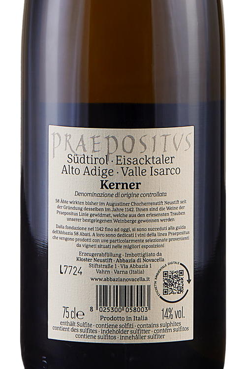 Alto Adige Valle Isarco Kerner Praepositus