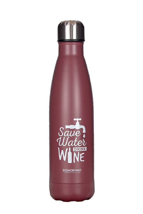 Borraccia "Save water drink wine"