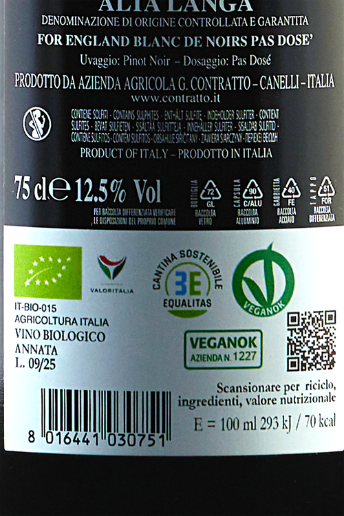 Alta Langa Blanc de Noir Dosaggio Zero Bio