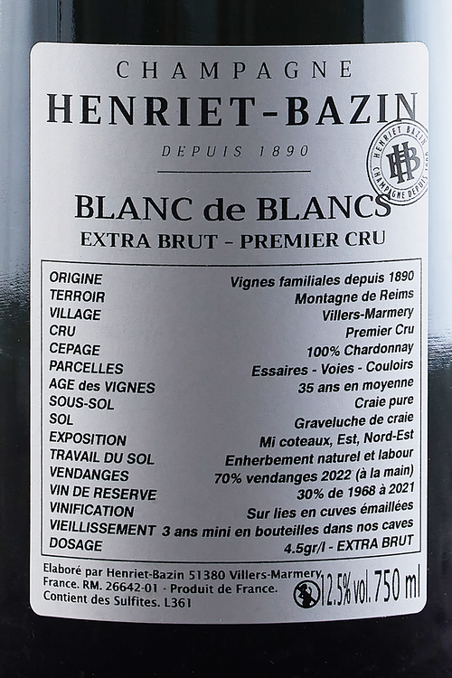 Champagne Premier Cru Brut Blanc De Blancs
