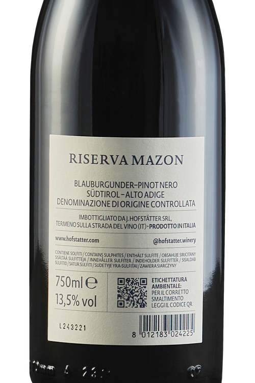 Alto Adige Pinot Nero Riserva Mazon