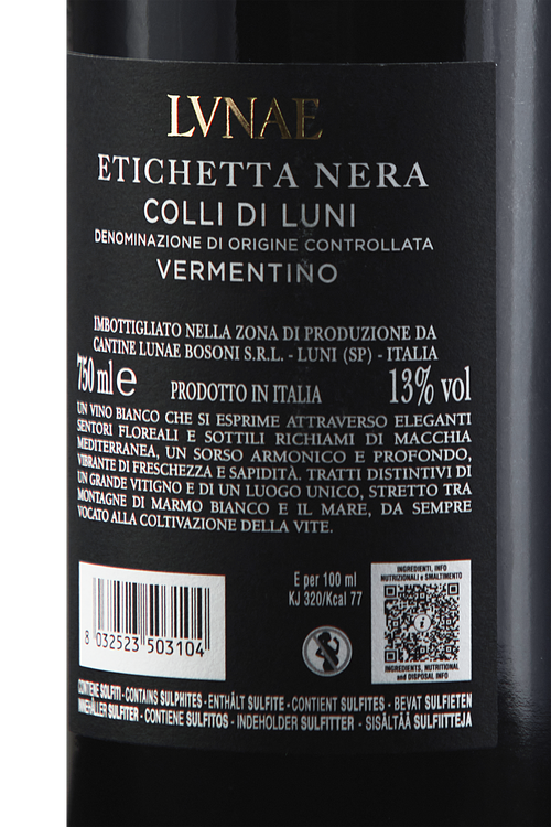 Colli Di Luni Vermentino Etichetta Nera