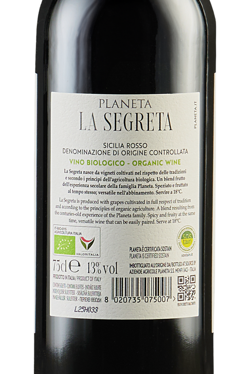 Sicilia Il Rosso La Segreta Bio