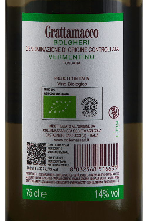Bolgheri Vermentino Bio