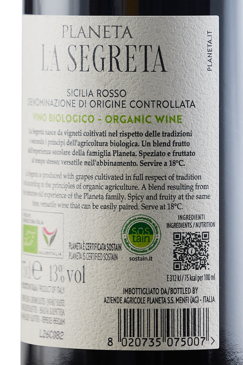 Sicilia Il Rosso La Segreta Bio