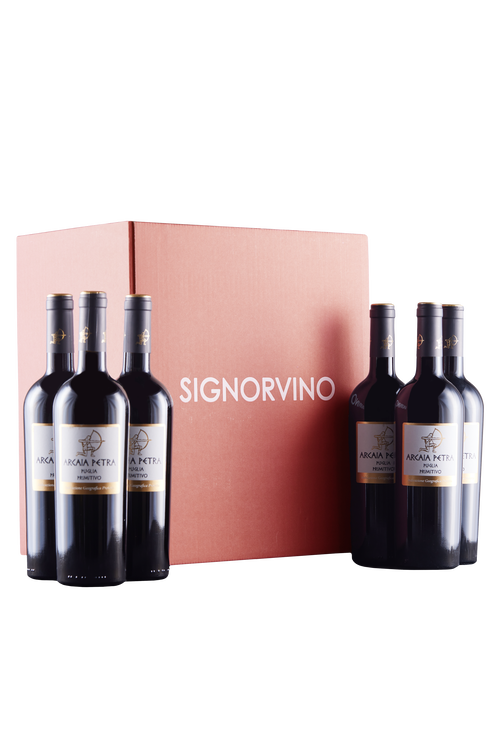 Box of 6 bottles Puglia Primitivo Arcaia Petra