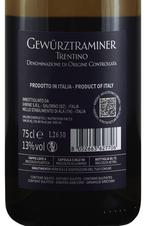 Vigneti Delle Dolomiti Traminer Aromatico Goldener