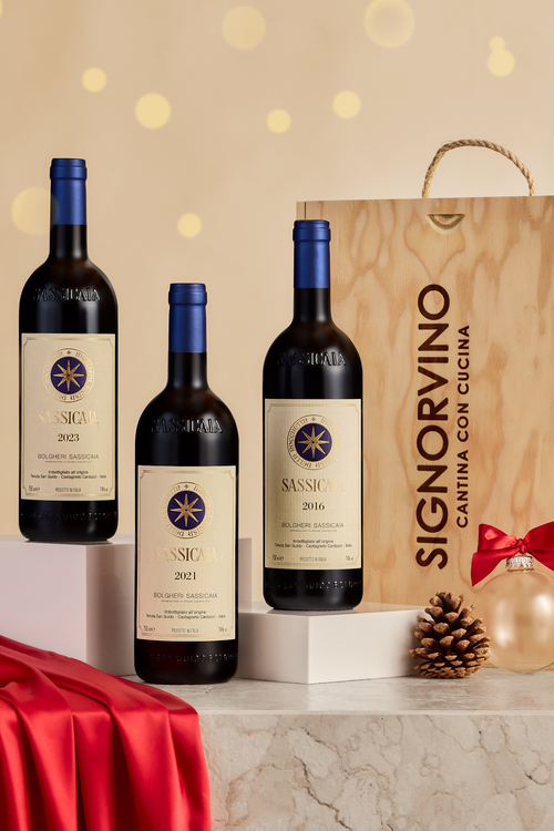 Wine Box Verticale Sassicaia 100 Punti Robert Parker Wine Advocate
