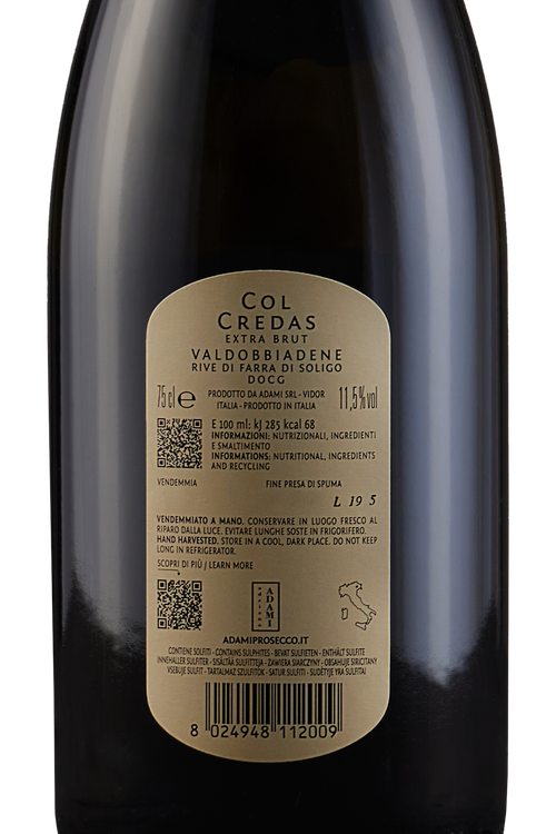 Prosecco Valdobbiadene Superiore Brut Col Credas