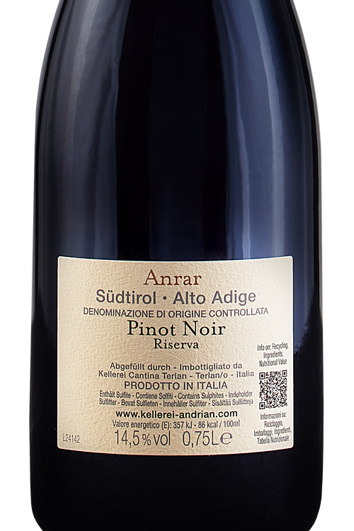 Alto Adige Pinot Nero Riserva Anrar