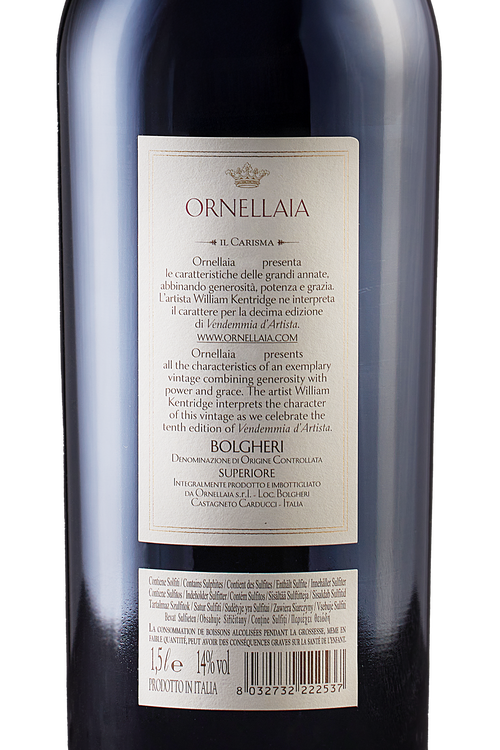 Bolgheri Rosso Superiore Ornellaia Il Carisma Etichetta D'Autore