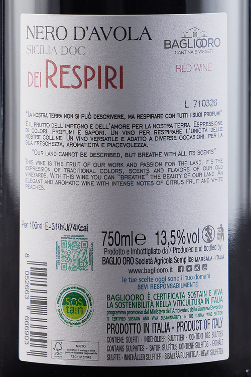 Sicilia Nero D'Avola Dei Respiri