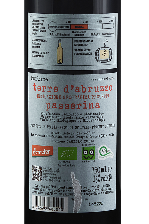 Terre D'Abruzzo Passerina Harbine Lunaria