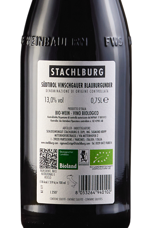 Alto Adige Pinot Nero Vinschgauer bio