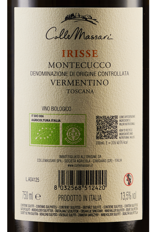 Montecucco Vermentino Irisse Bio