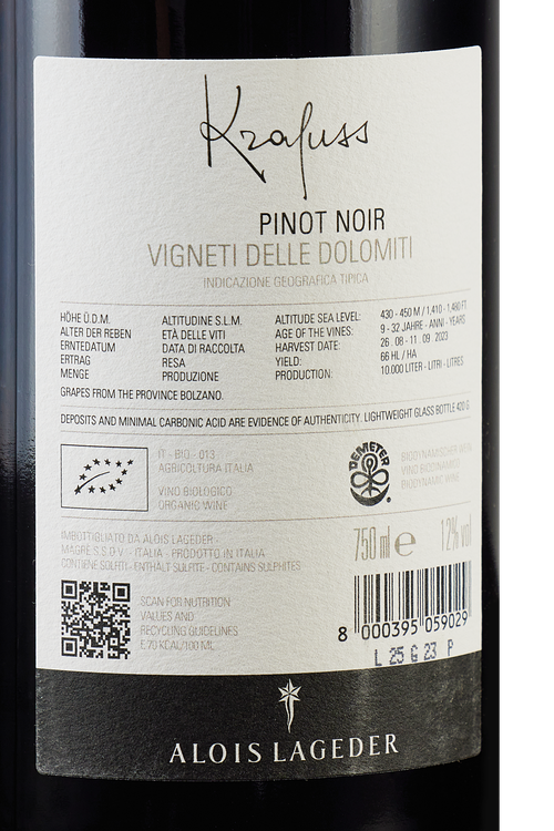 Alto Adige Pinot Nero Krafuss Bio