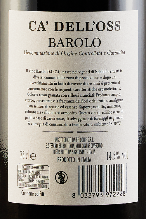 Barolo Ca' dell'Oss