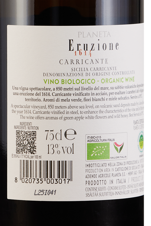 Sicilia Eruzione 1614 Carricante Bio