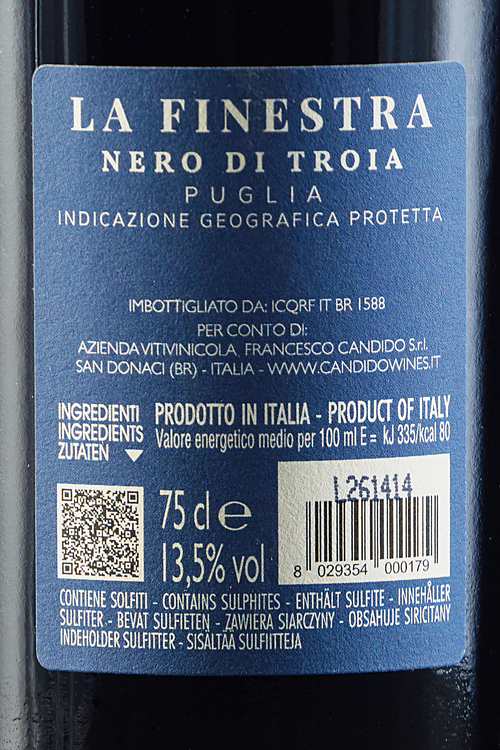 Puglia Nero Di Troia La Finestra