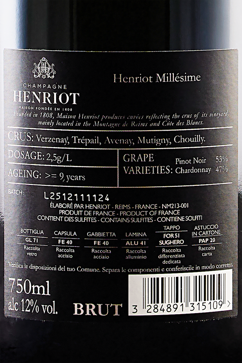 Champagne Brut Mill&eacute;sim&eacute;