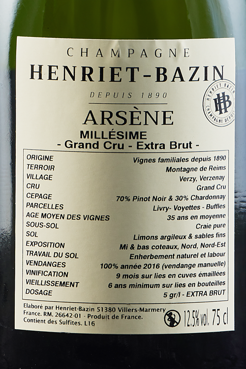 Champagne Grand Cru Extra Brut Ars&egrave;ne