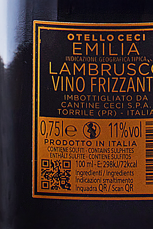 Emilia Lambrusco Frizzante Otello Gold Nero