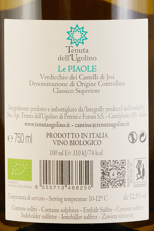 Verdicchio Dei Castelli Di Jesi Classico Le Paiole Bio