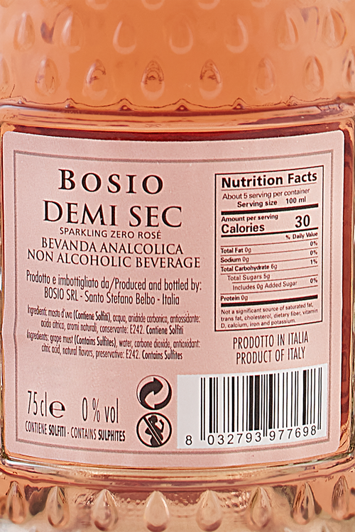 Sparkling Zero Demi Sec Ros&eacute; Alcohol Free