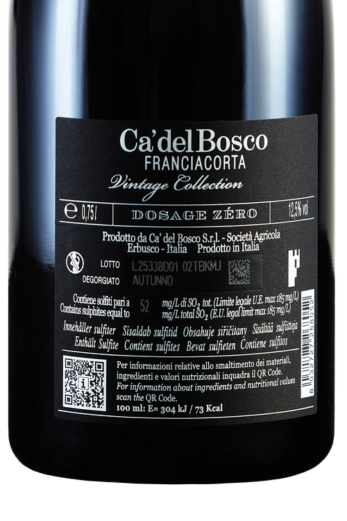 Franciacorta Dosaggio Zero Vintage Collection