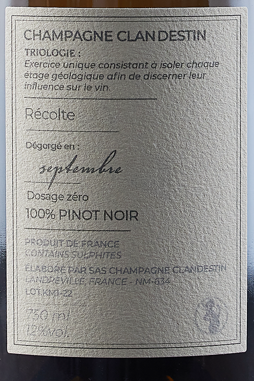 Champagne Brut Nature Trilogie Km-1