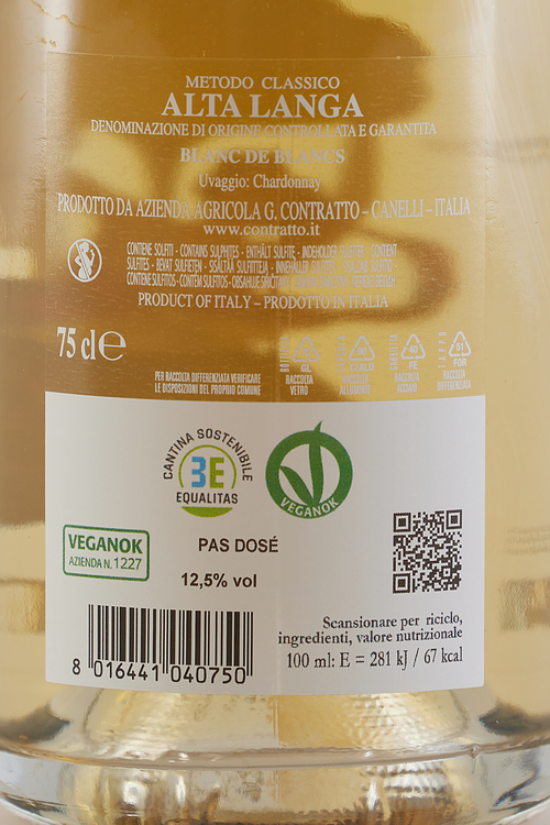 Alta Langa Brut Blanc De Blancs Bio