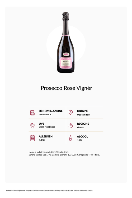 Confezione 6 bottiglie Prosecco Rosé Vignér