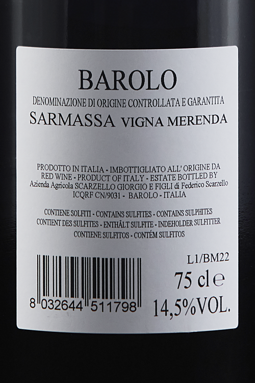 Barolo Sarmassa Vigna Merenda
