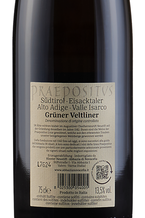 Alto Adige Valle Isarco Gruner Veltliner Praepositus