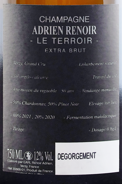 Champagne Grand Cru Extra Brut Assemblage Le Terroir