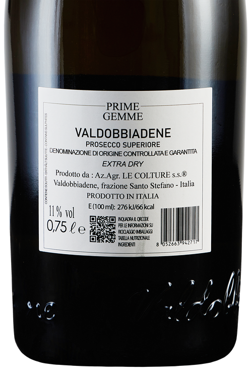 Prosecco Valdobbiadene Superiore Extra Dry Prime Gemme