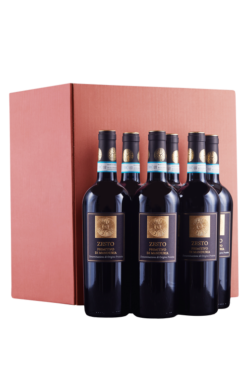 Confezione 6 bottiglie Primitivo di Manduria Zesto