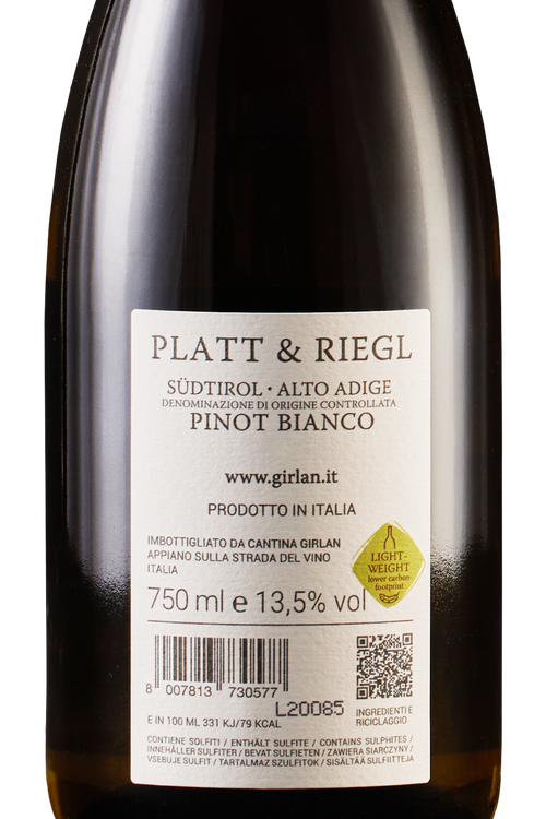 Alto Adige Pinot Bianco Platt & Riegl