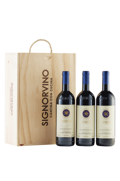 Wine Box Verticale Sassicaia 100 Punti Robert Parker Wine Advocate