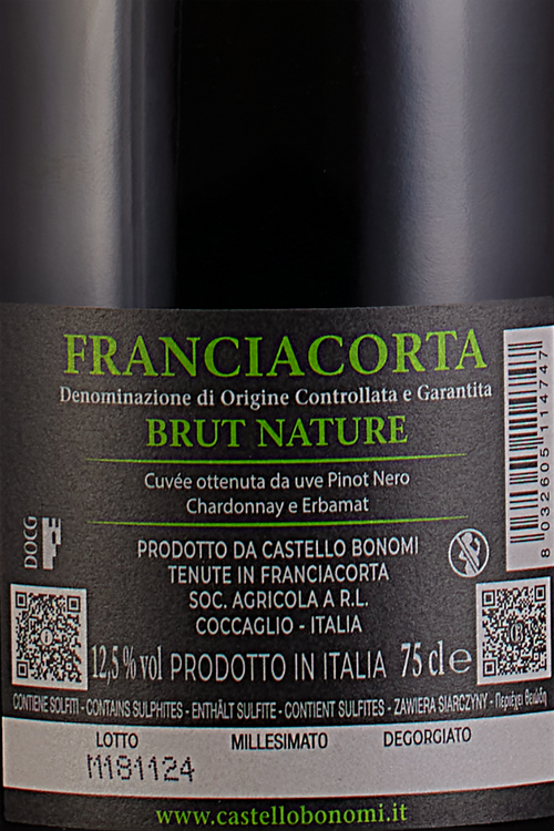 Franciacorta Brut Nature Cuv&eacute;e 1564